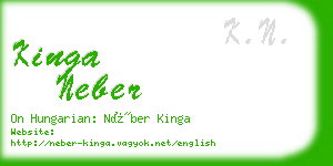 kinga neber business card